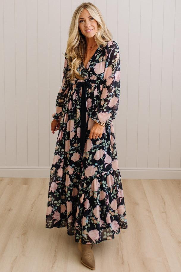 Jessi Floral V-Neck Maxi Dress