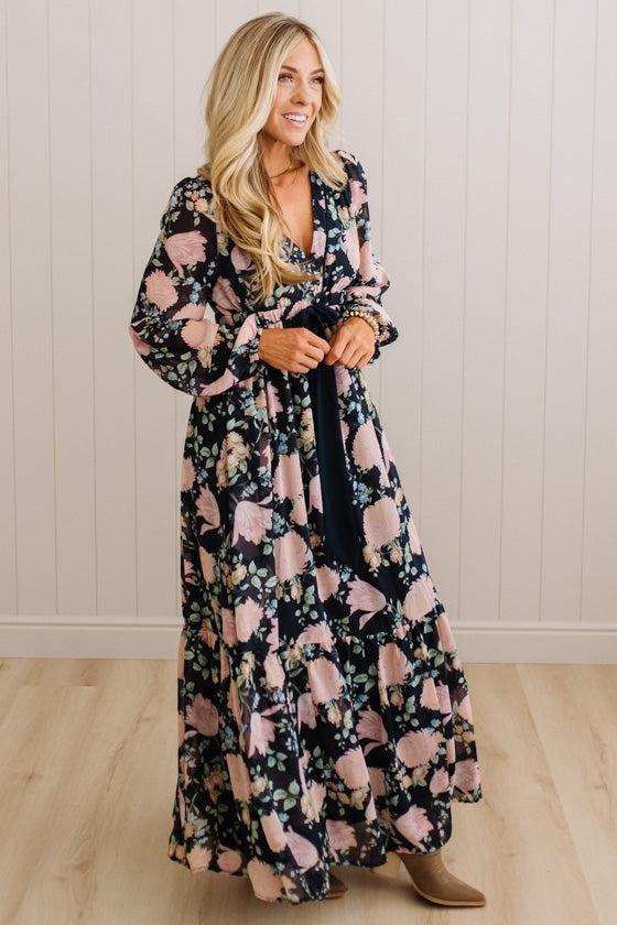 Jessi Floral V-Neck Maxi Dress