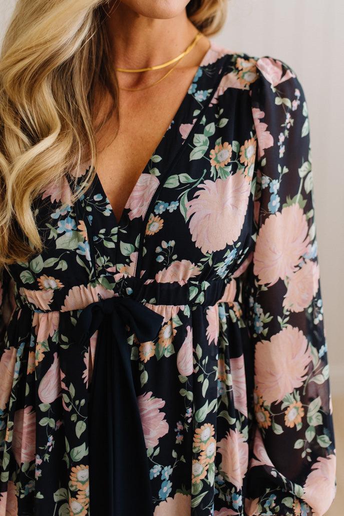 Jessi Floral V-Neck Maxi Dress