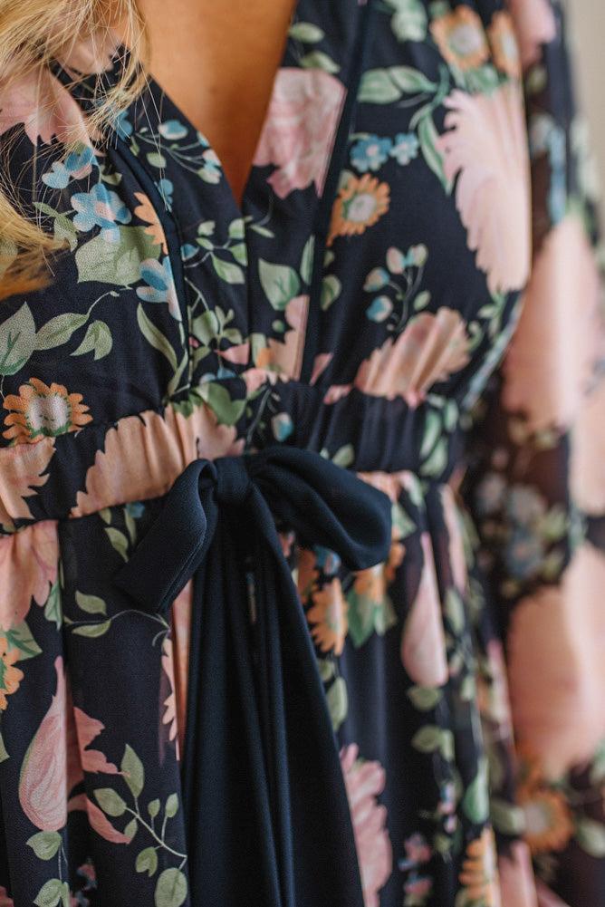 Jessi Floral V-Neck Maxi Dress