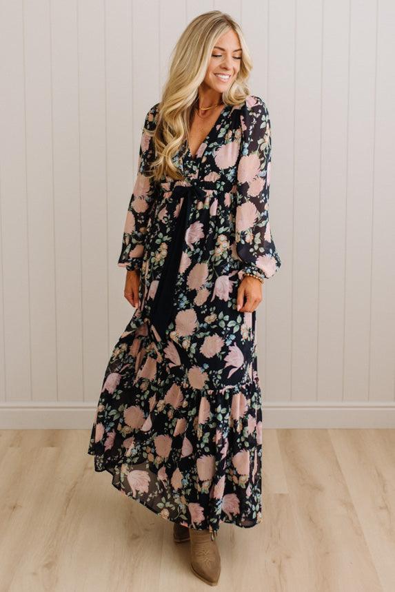Jessi Floral V-Neck Maxi Dress