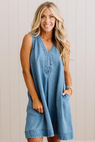 Jetta Denim Shift Dress