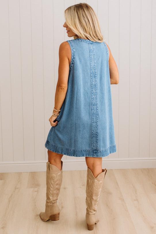 Jetta Denim Shift Dress