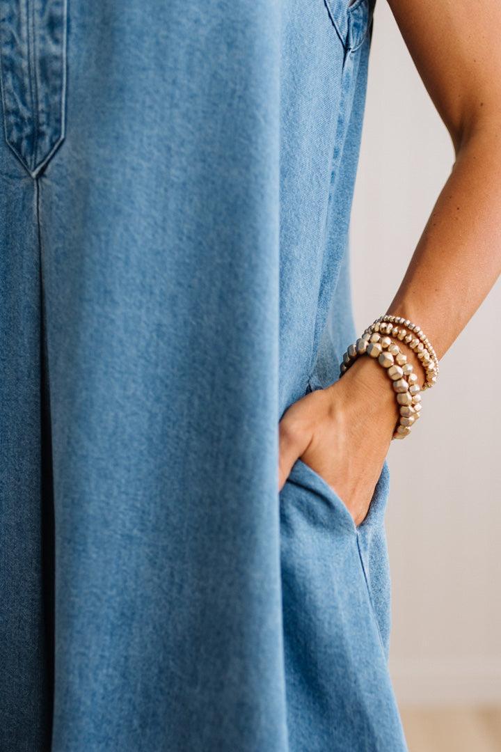 Jetta Denim Shift Dress