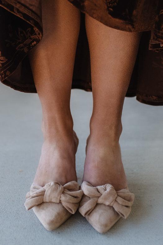 Jodi Bow Detail Kitten Heels
