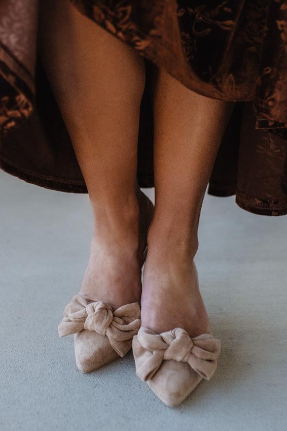 Jodi Bow Detail Kitten Heels
