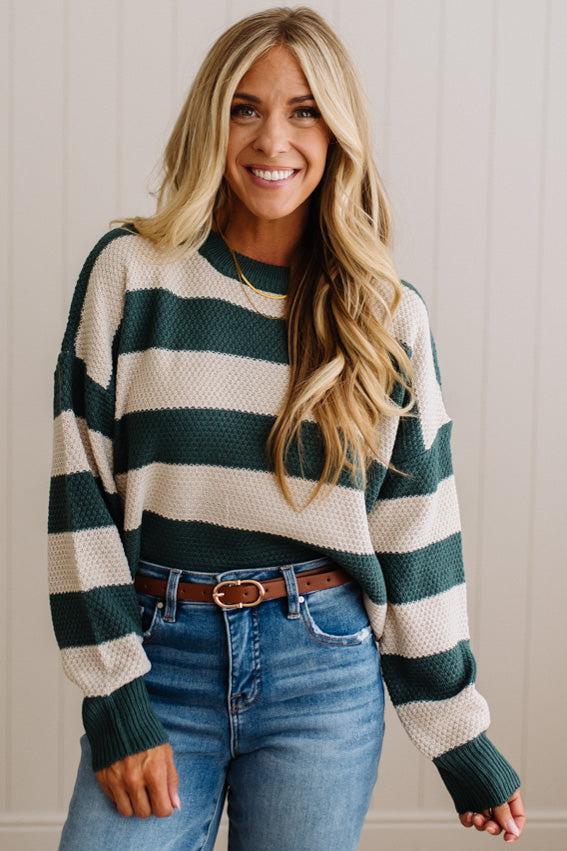 Joey Rugby Stripe Waffle Sweater