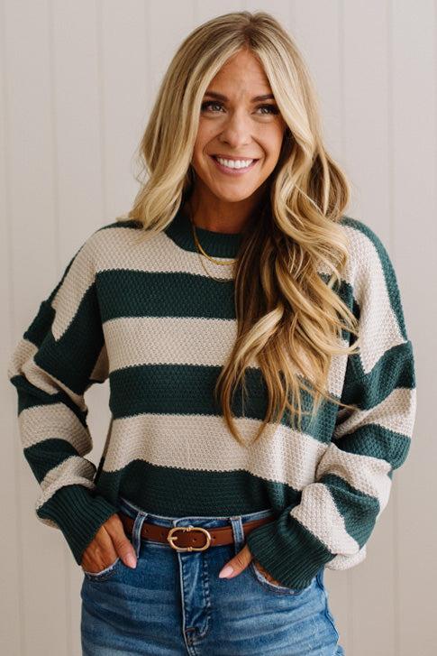 Joey Rugby Stripe Waffle Sweater