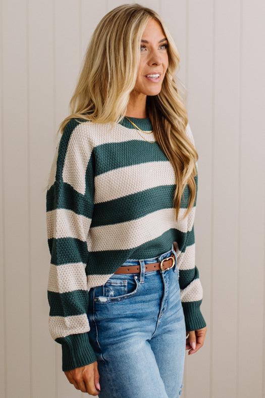 Joey Rugby Stripe Waffle Sweater