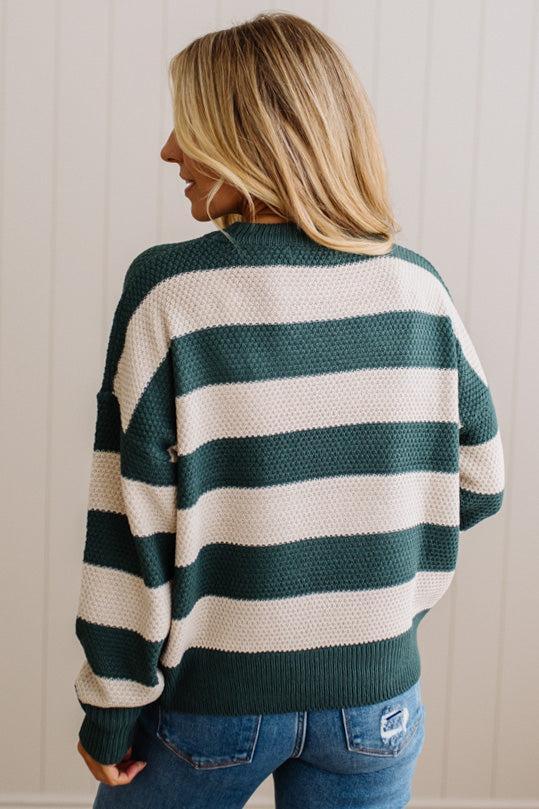 Joey Rugby Stripe Waffle Sweater