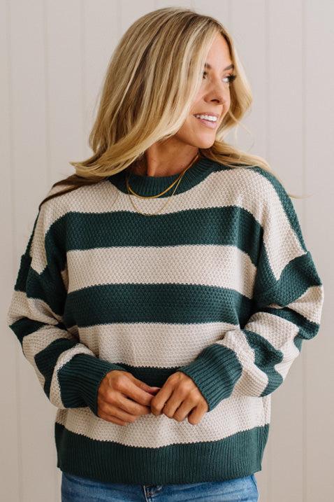 Joey Rugby Stripe Waffle Sweater