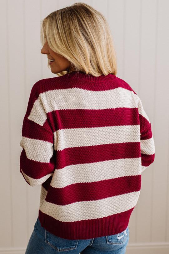 Joey Rugby Stripe Waffle Sweater