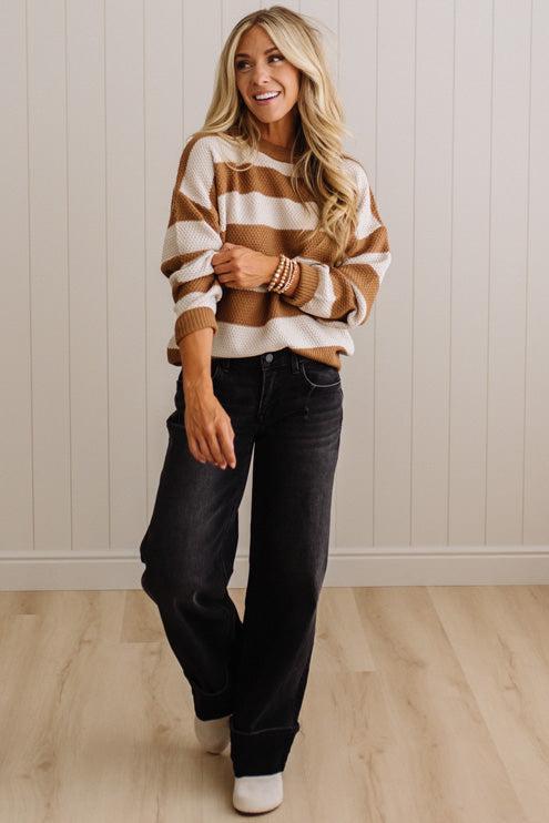 Joey Rugby Stripe Waffle Sweater