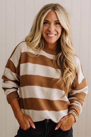 Joey Rugby Stripe Waffle Sweater