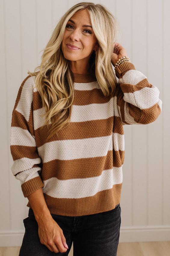 Joey Rugby Stripe Waffle Sweater