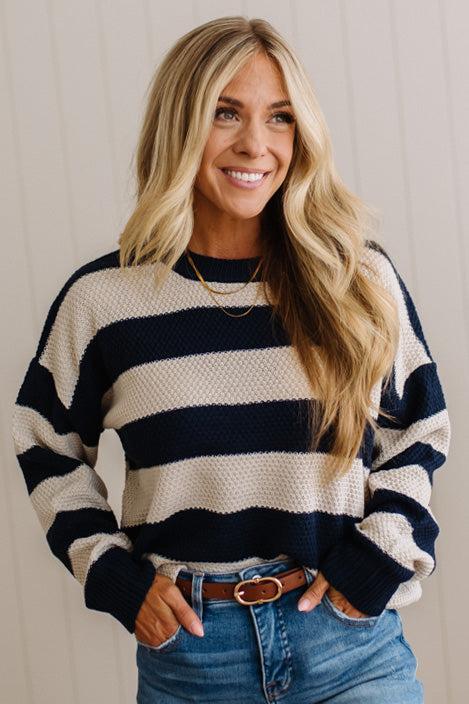 Joey Rugby Stripe Waffle Sweater