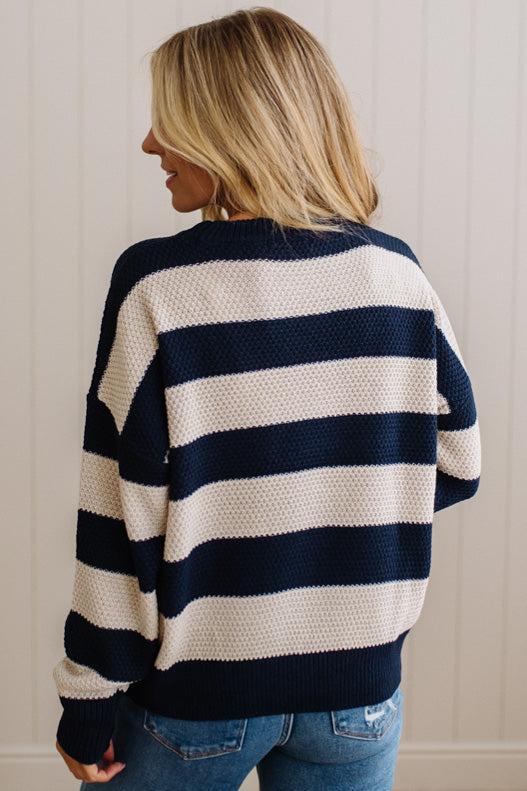 Joey Rugby Stripe Waffle Sweater