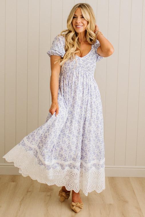 Julia Lace Hem Maxi Dress