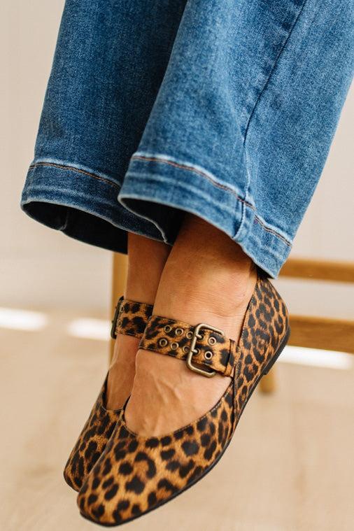 Kailey Squared Toe Mary Janes | Leopard