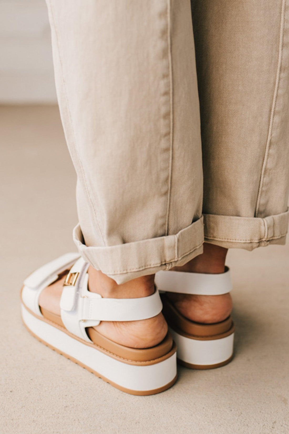 Kamie Chunky Strap Sandals | White