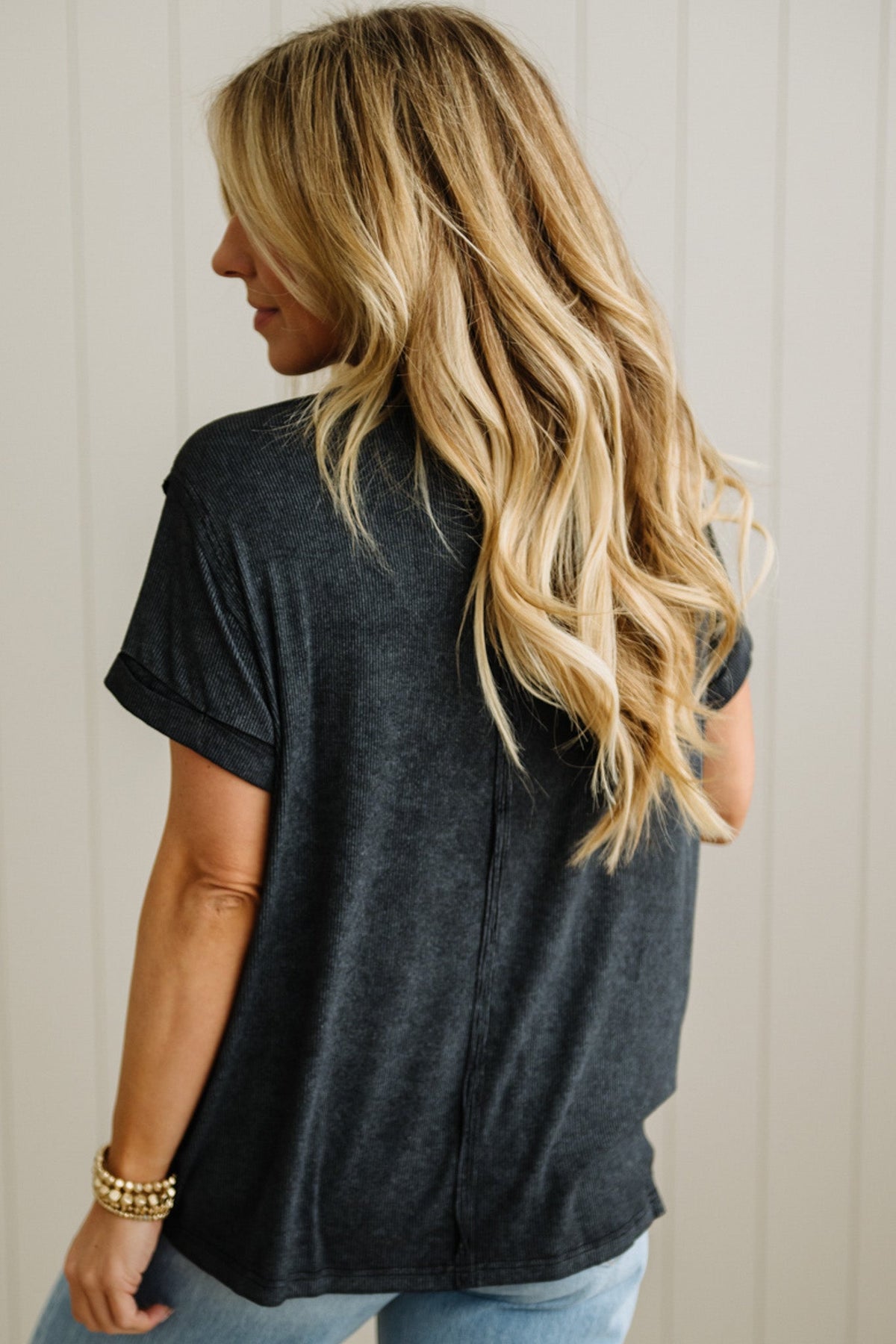 Keegan Ribbed Slouchy Tee