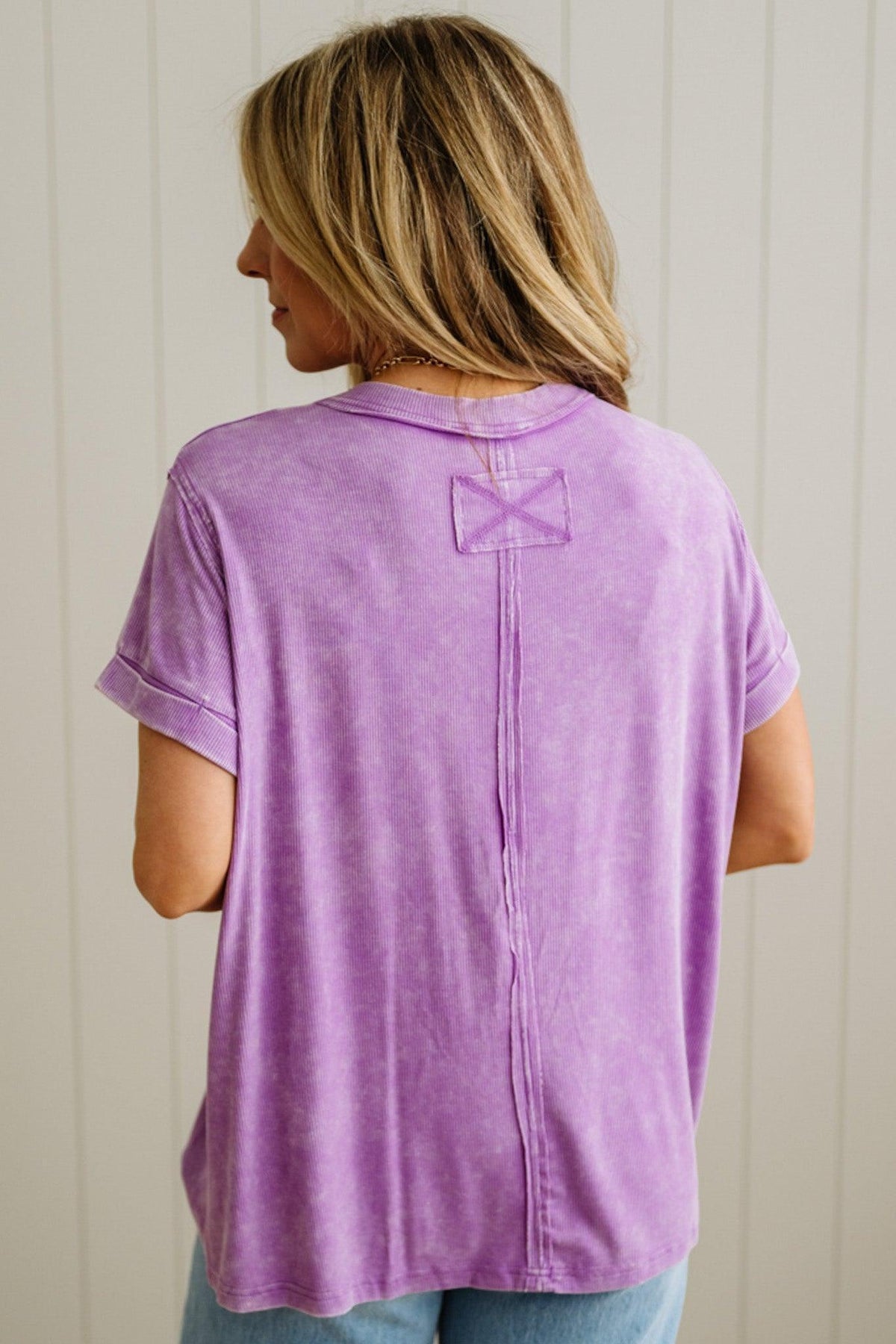 Keegan Ribbed Slouchy Tee