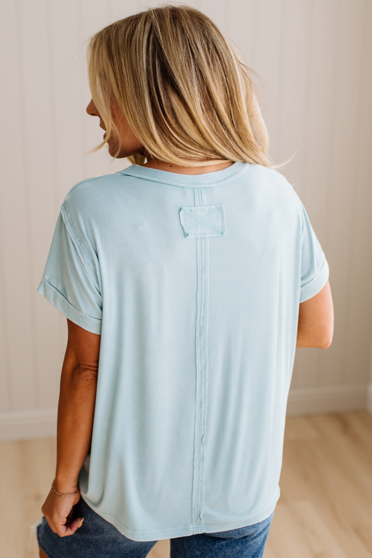 Keegan Ribbed Slouchy Tee