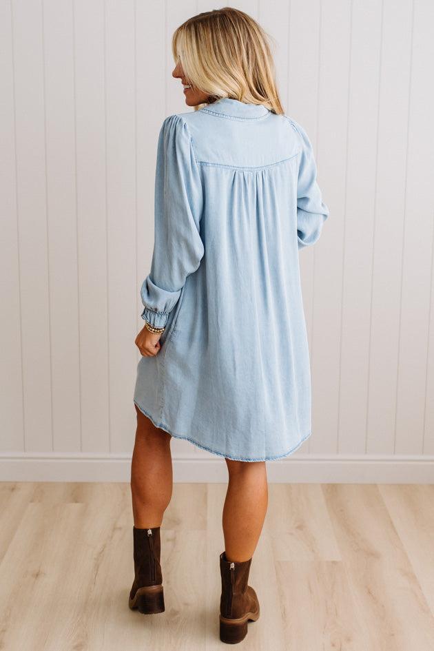 Keesha Chambray Shift Dress