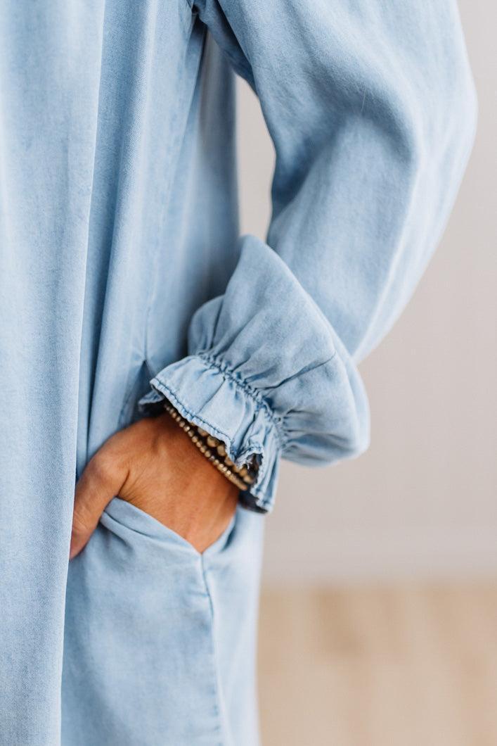 Keesha Chambray Shift Dress