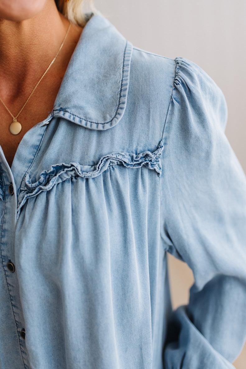 Keesha Chambray Shift Dress