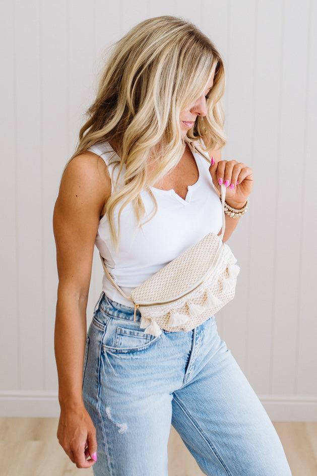 Kimmie Crochet Tassel Sling Bag