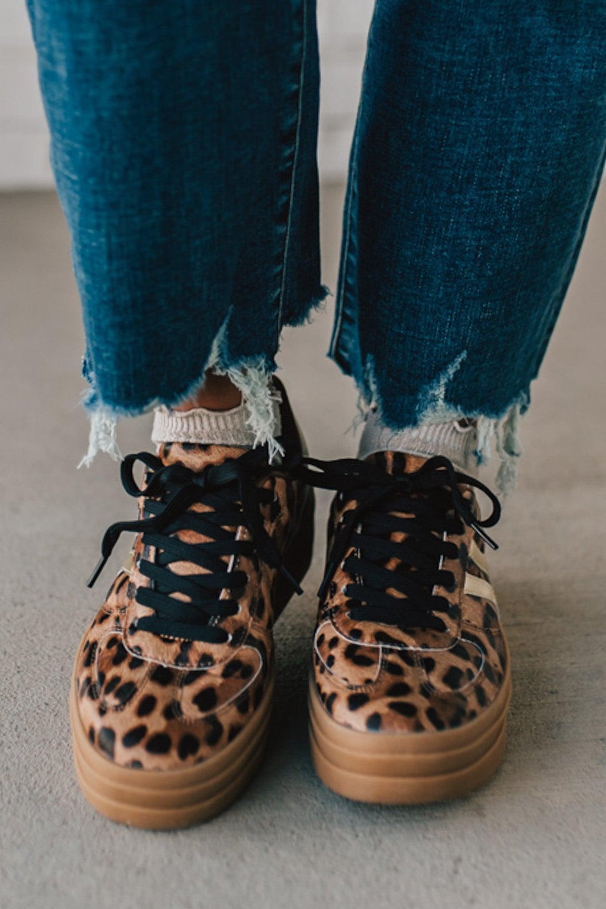 Kimmy Double Stripe Sneakers | Leopard