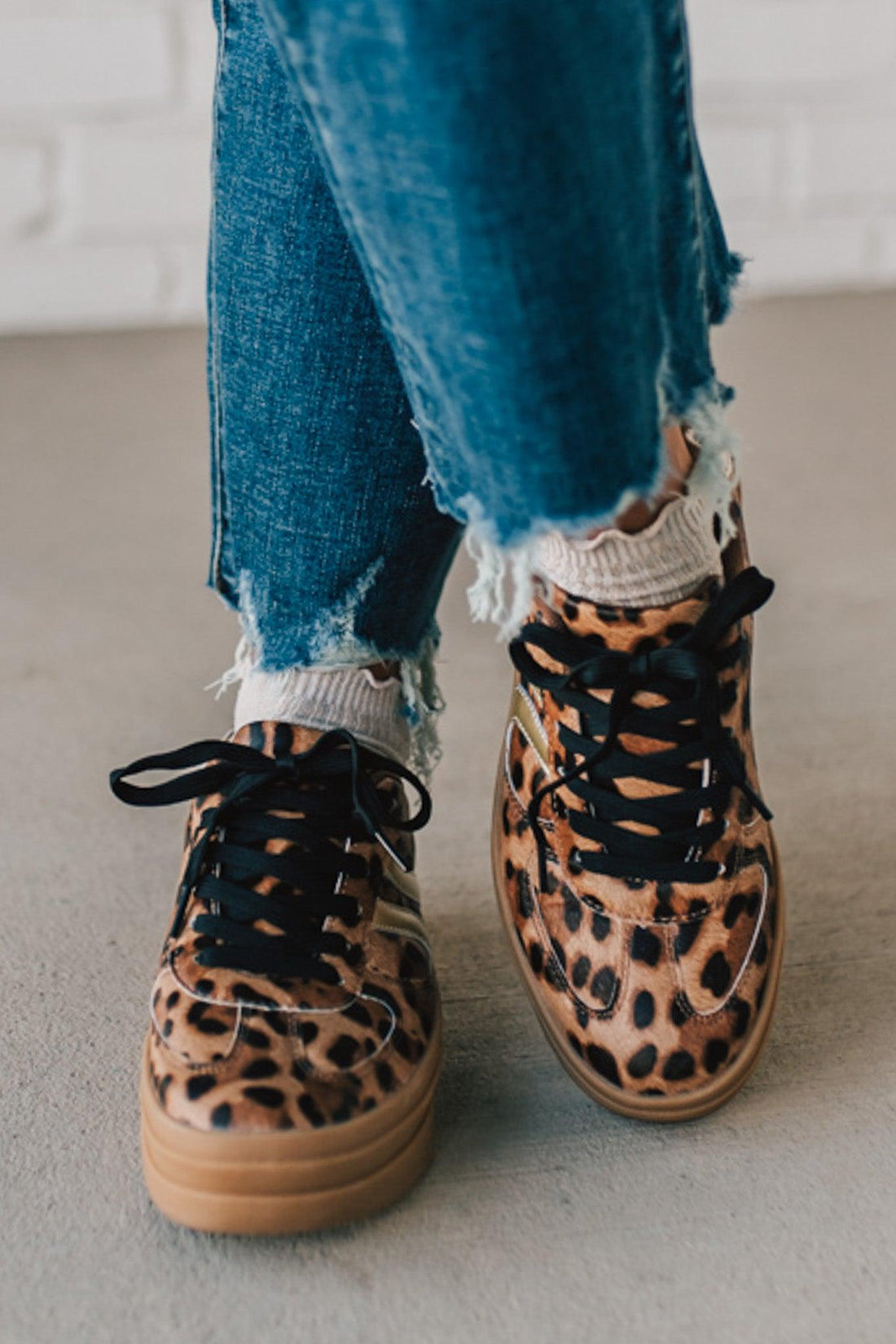 Kimmy Double Stripe Sneakers | Leopard