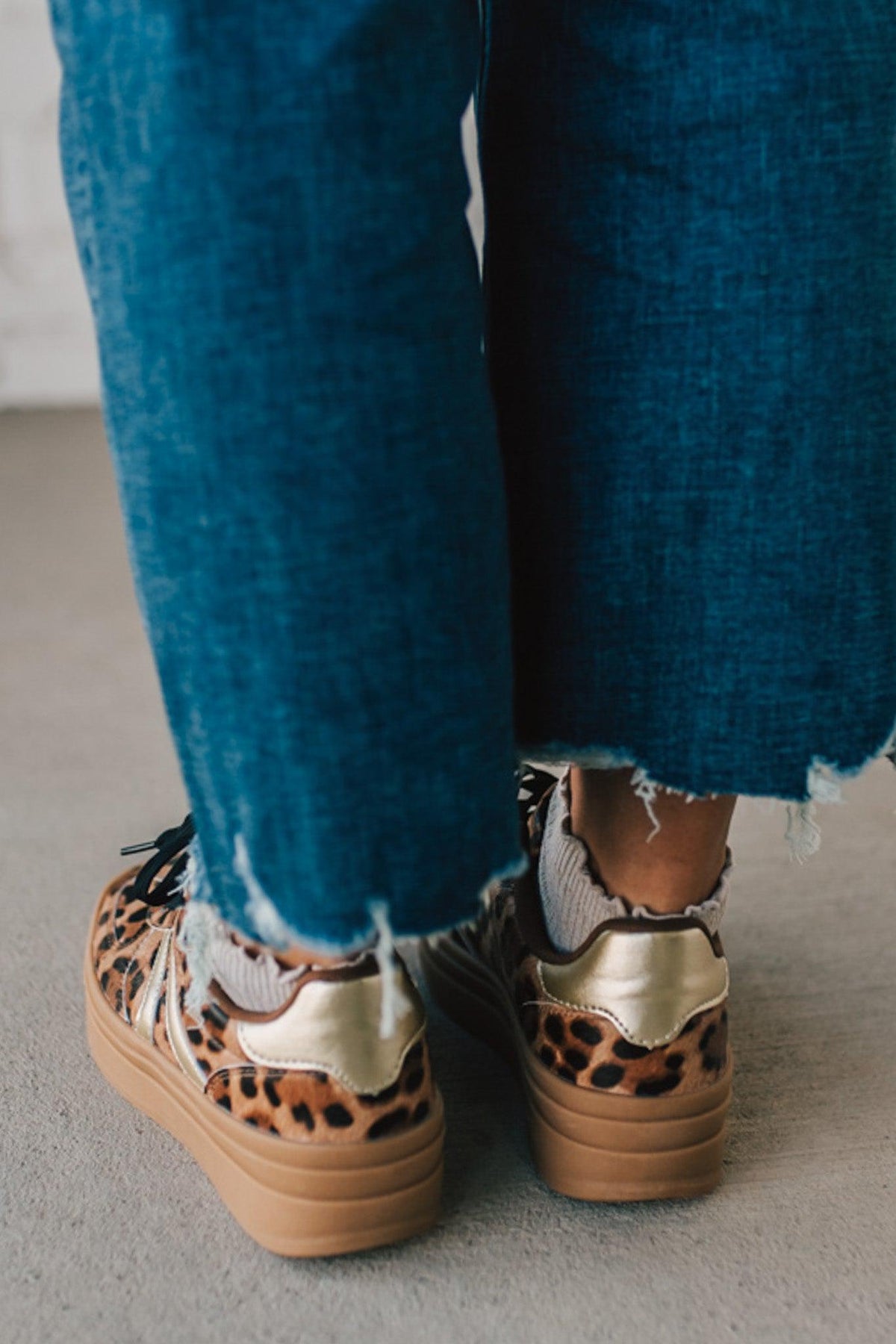 Kimmy Double Stripe Sneakers | Leopard