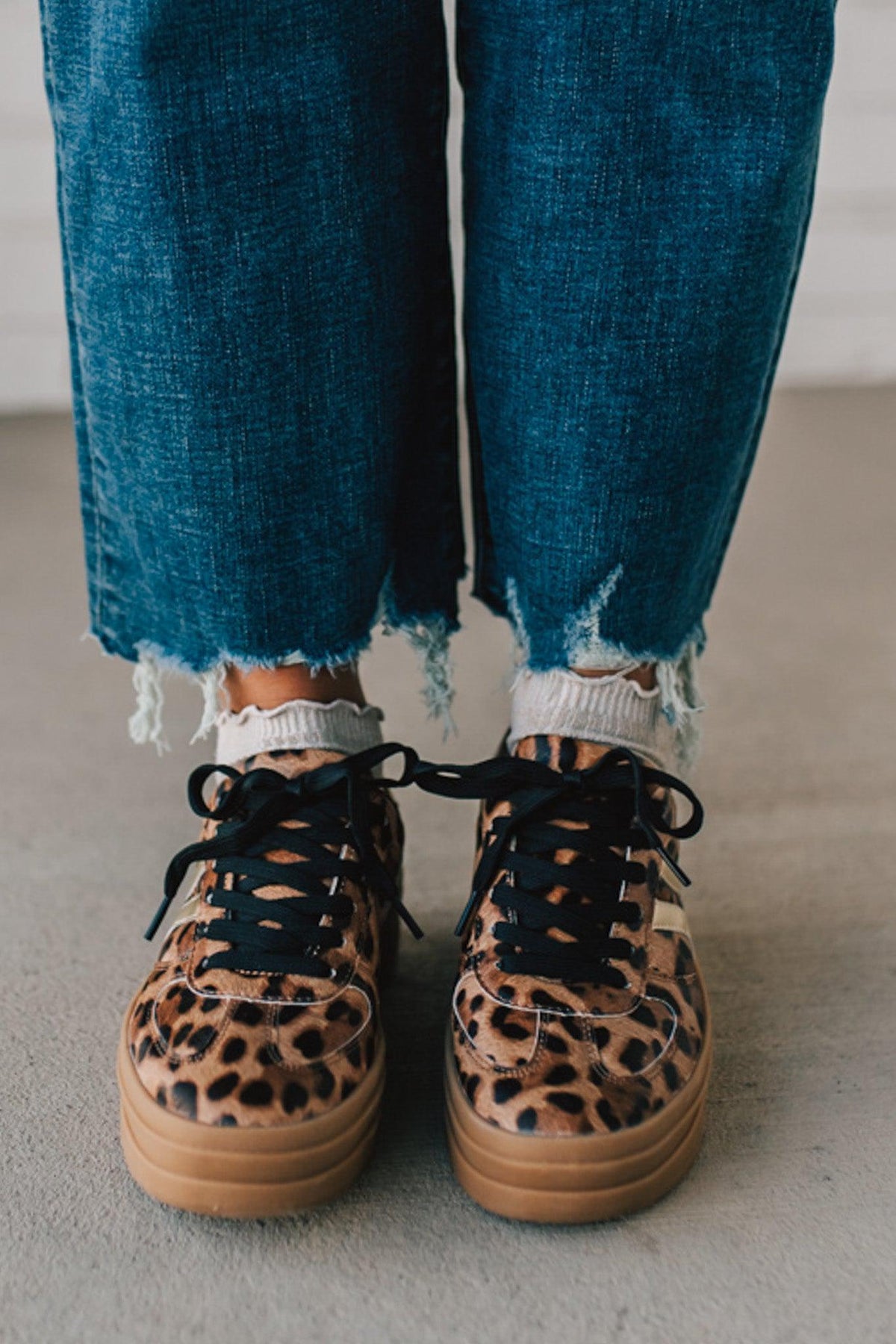 Kimmy Double Stripe Sneakers | Leopard