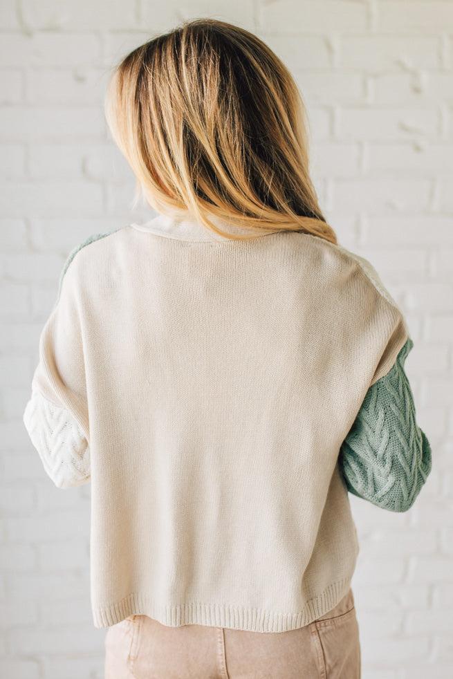 Knitted Colorblock Cardigan
