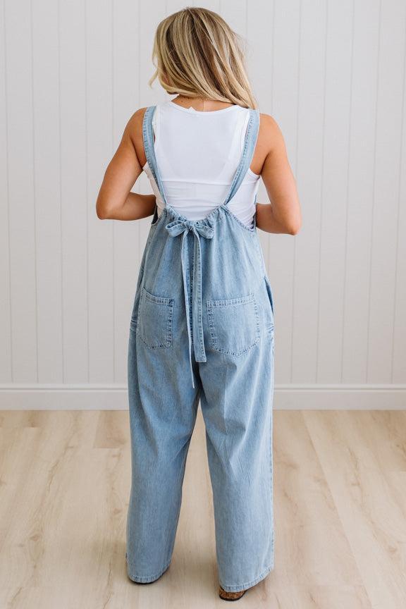 Lakehouse Wide Leg Tencel Overalls