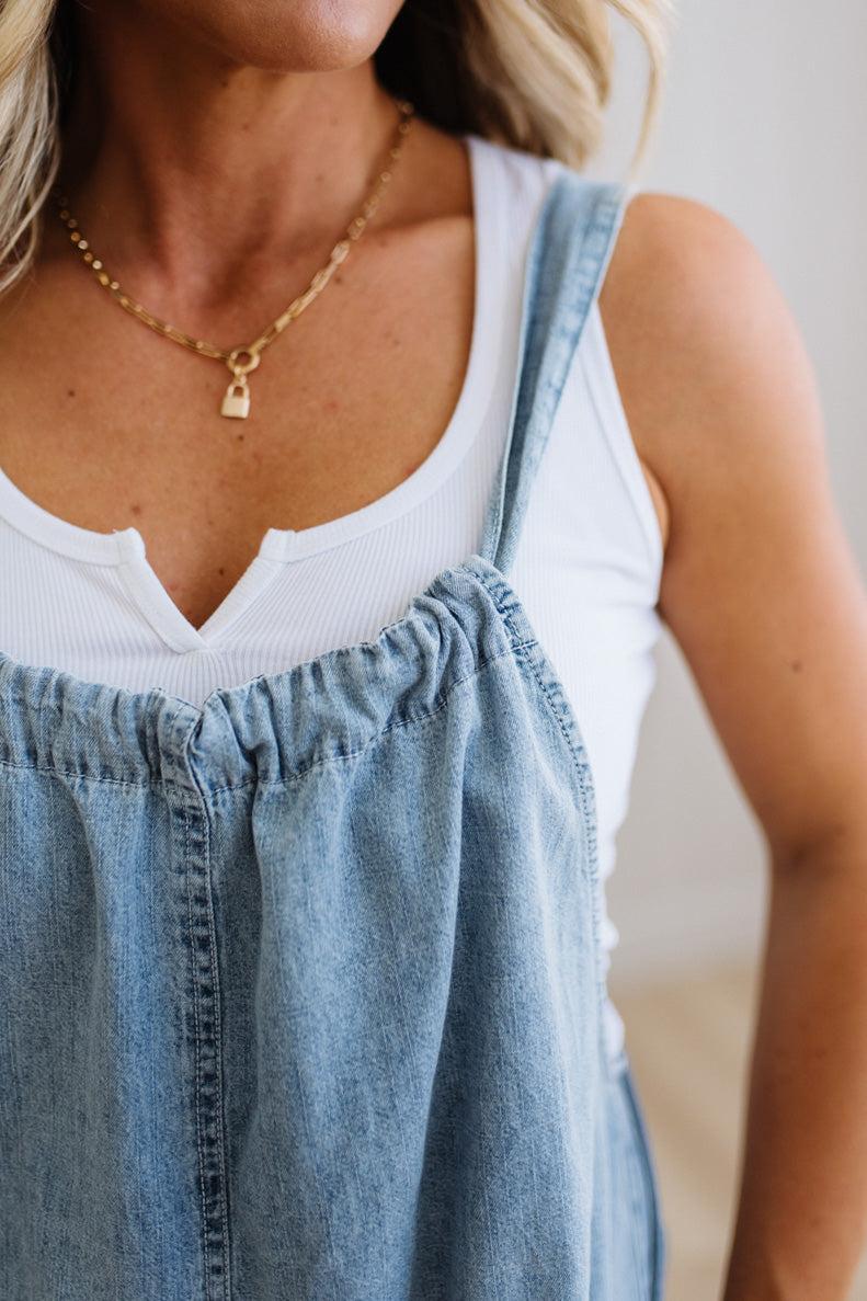 Lakehouse Wide Leg Tencel Overalls