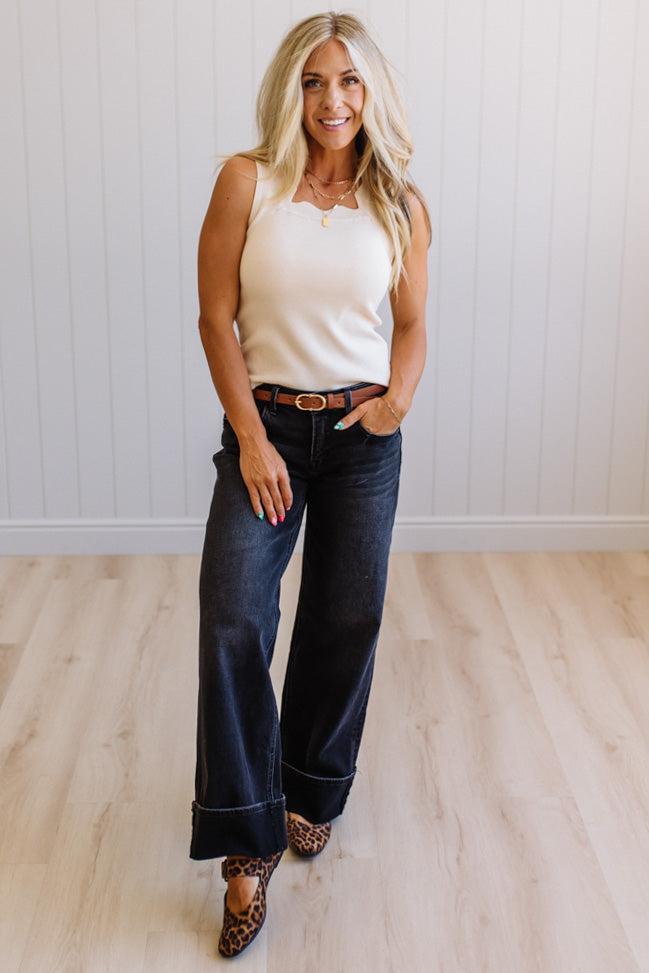 Lara Scallop and Squared Sweater Tank