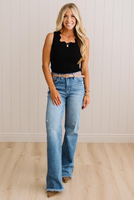Lara Scallop and Squared Sweater Tank