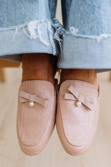 Leyla Quilted Vegan Leather Slides