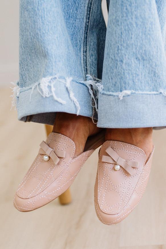 Leyla Quilted Vegan Leather Slides