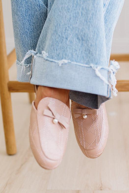 Leyla Quilted Vegan Leather Slides