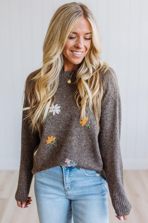 Libby Floral Embroidered Sweater