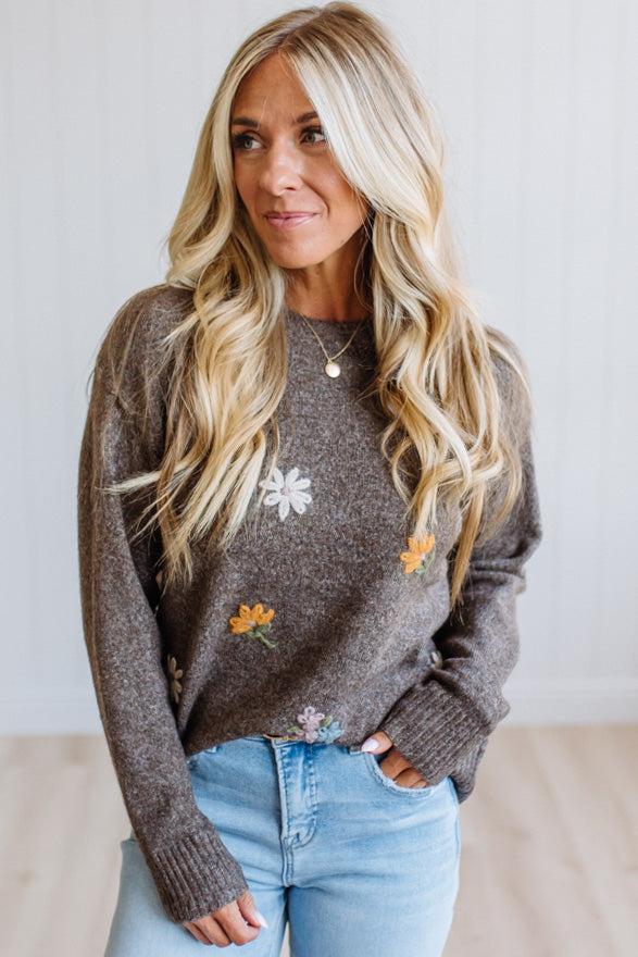 Libby Floral Embroidered Sweater