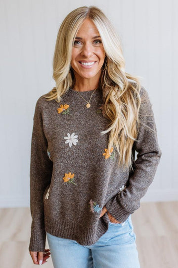 Libby Floral Embroidered Sweater