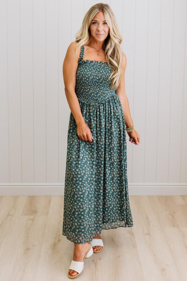 Lori Floral Smocked Top Maxi
