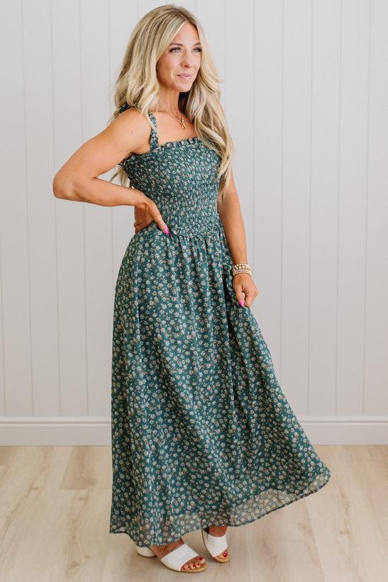 Lori Floral Smocked Top Maxi