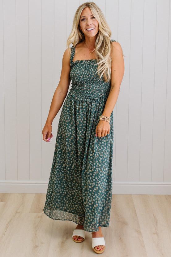 Lori Floral Smocked Top Maxi