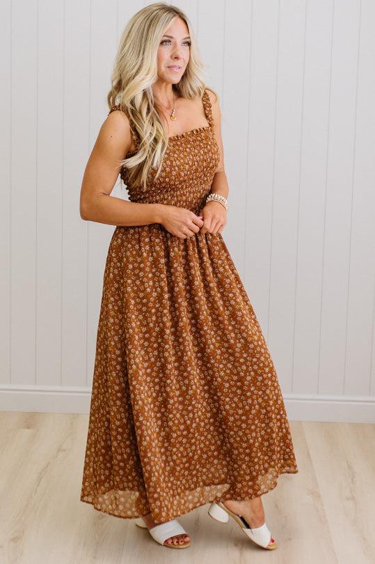 Lori Floral Smocked Top Maxi